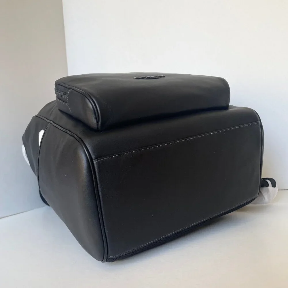Coach Racer Backpack Large Black Calf Leather Laptop Bag CU112 ORGPKG